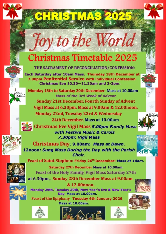 Christmas Mass Schedule 2025